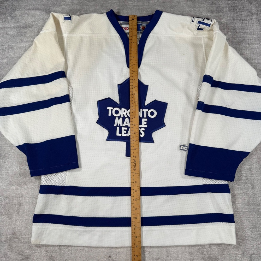 Toronto Maple Leafs Jersey Mens Medium White Vintage 90s NHL Hockey CCM Blank - Picture 9 of 12